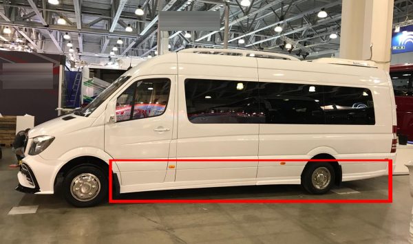 Накладки на пороги Mercedes Sprinter W906 (2006-2018) / VW Crafter 1 (2011-2016)