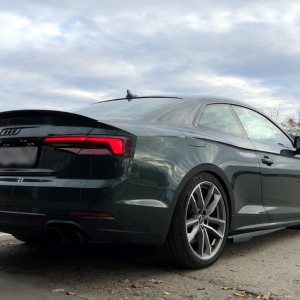 Лип-Спойлер BLACKOUT EDITION (черный глянец) AUDI А5 (кузов F5) 2016-2020